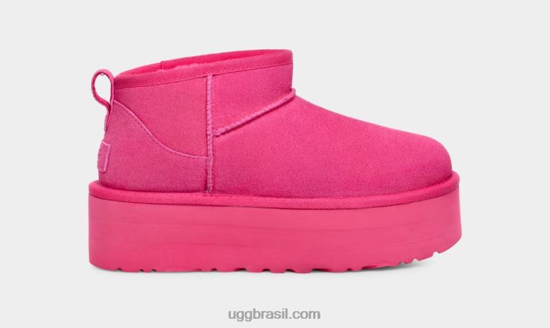 caramelo rosa 4VTTD632 UGG todo gênero plataforma ultra mini clássica