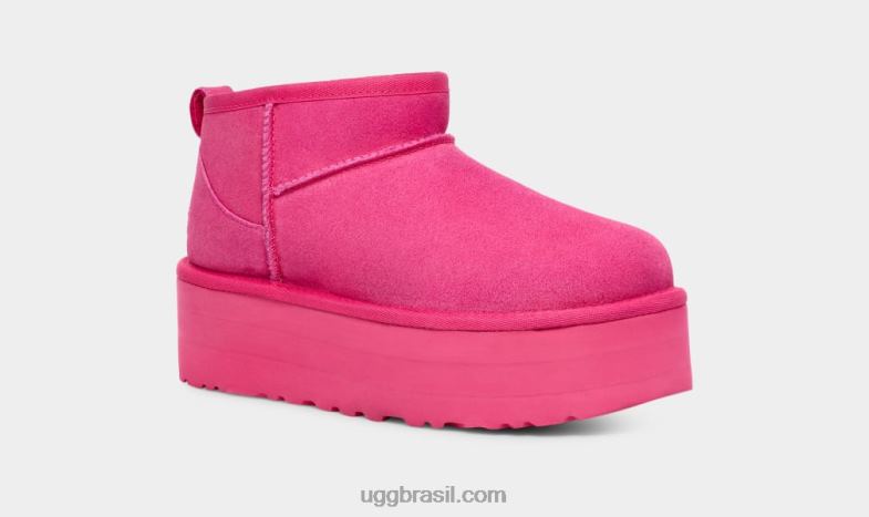 caramelo rosa 4VTTD632 UGG todo gênero plataforma ultra mini clássica