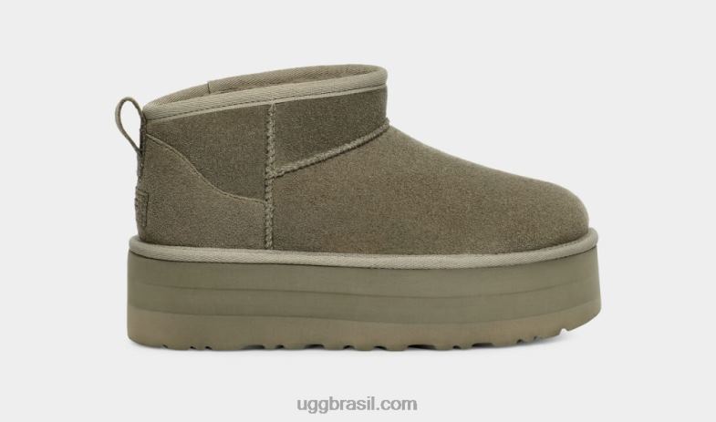 musgo verde 4VTTD633 UGG todo gênero plataforma ultra mini clássica
