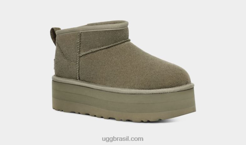 musgo verde 4VTTD633 UGG todo gênero plataforma ultra mini clássica
