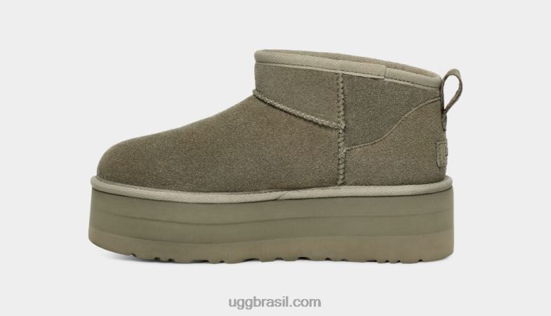 musgo verde 4VTTD633 UGG todo gênero plataforma ultra mini clássica