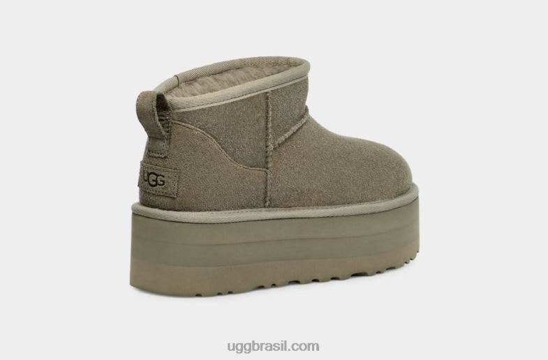 musgo verde 4VTTD633 UGG todo gênero plataforma ultra mini clássica