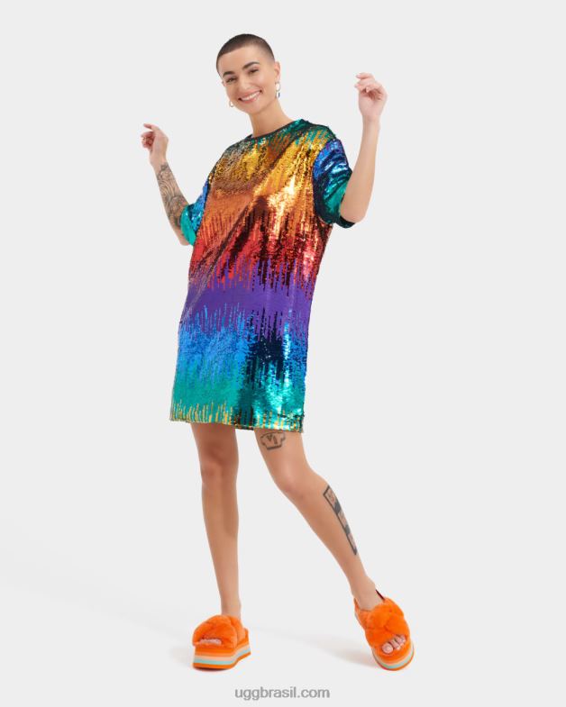 arco-íris 4VTTD123 UGG todo gênero vestido de lantejoulas zoey orgulho