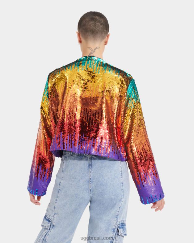 arco-íris 4VTTD124 UGG todo gênero jaqueta de lantejoulas chanley orgulho