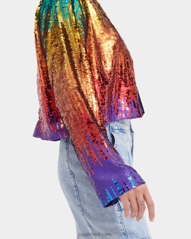 arco-íris 4VTTD124 UGG todo gênero jaqueta de lantejoulas chanley orgulho