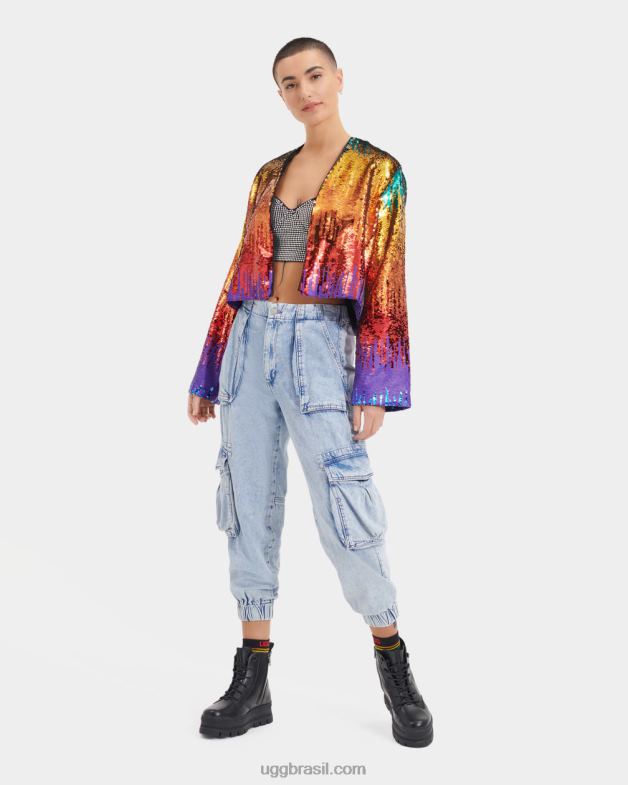 arco-íris 4VTTD124 UGG todo gênero jaqueta de lantejoulas chanley orgulho