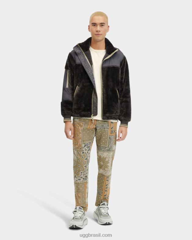 carvão / tumbleweed 4VTTD289 UGG todo gênero jaqueta sherpa esportiva landyn
