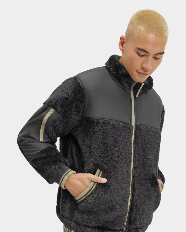 carvão / tumbleweed 4VTTD289 UGG todo gênero jaqueta sherpa esportiva landyn