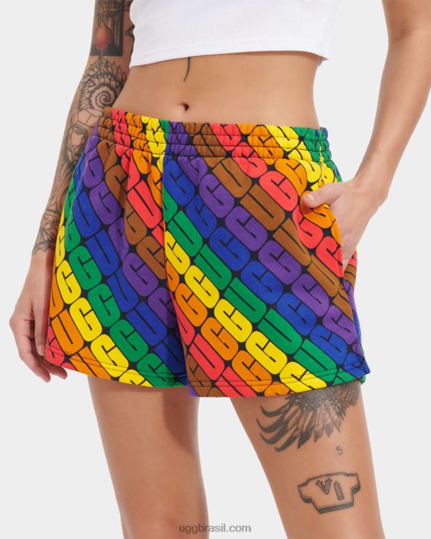 logotipo do arco-íris 4VTTD121 UGG todo gênero orgulho curto noni