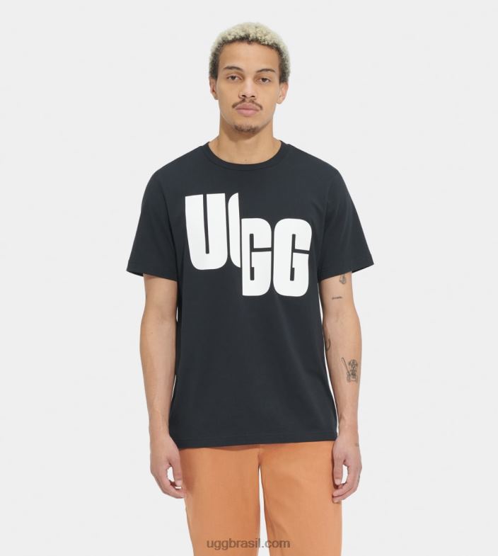 preto 4VTTD2289 UGG todo gênero camiseta oversized logo chopd