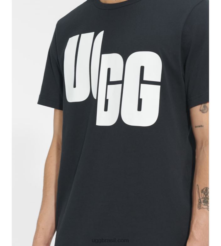 preto 4VTTD2289 UGG todo gênero camiseta oversized logo chopd