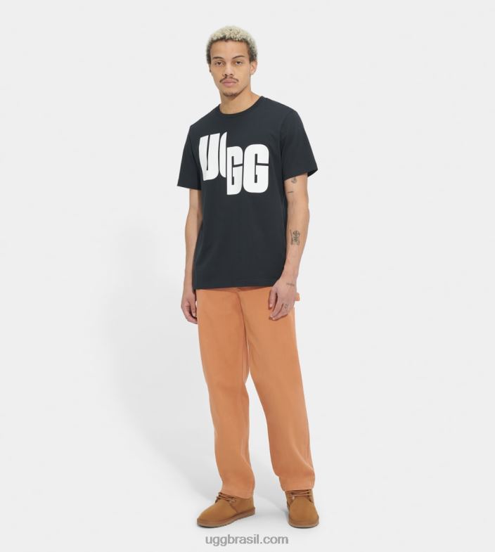preto 4VTTD2289 UGG todo gênero camiseta oversized logo chopd