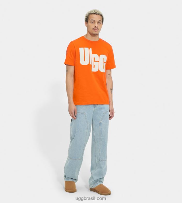 refrigerante de laranja 4VTTD1402 UGG todo gênero camiseta oversized logo chopd