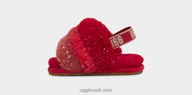 vermelho multi 4VTTD2040 UGG bebê fluff sim brilho metálico