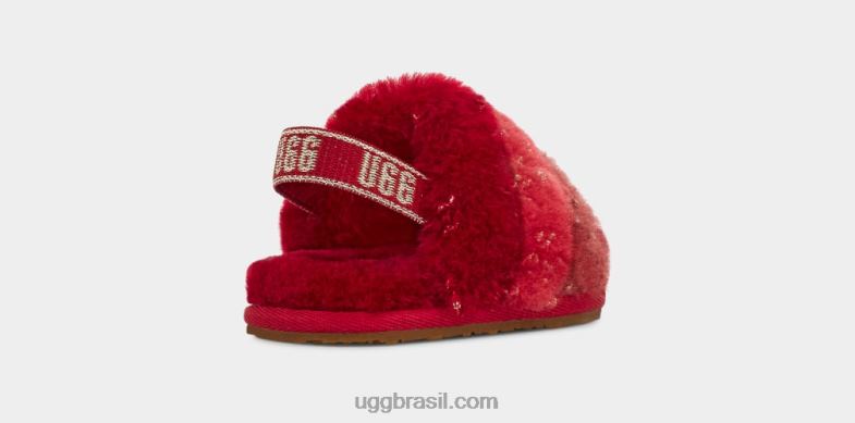 vermelho multi 4VTTD2040 UGG bebê fluff sim brilho metálico