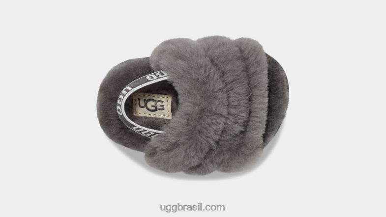 carvão 4VTTD2215 UGG bebê fluff sim slide e lovey