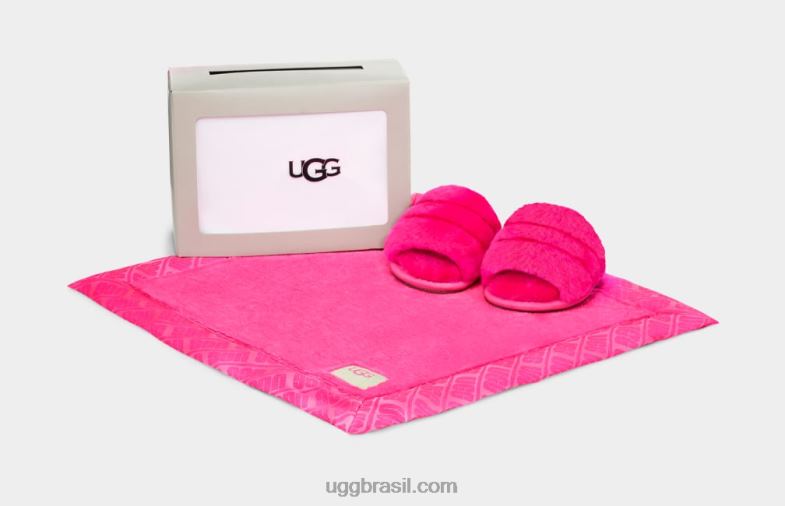 esteva 4VTTD2216 UGG bebê fluff sim slide e lovey