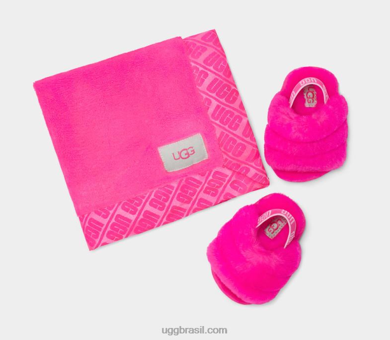 esteva 4VTTD2216 UGG bebê fluff sim slide e lovey