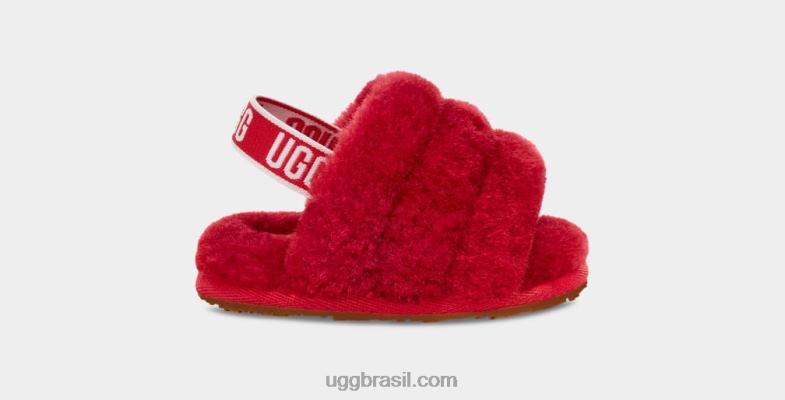 samba vermelho 4VTTD2217 UGG bebê fluff sim slide e lovey