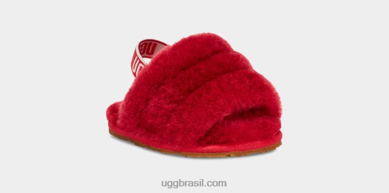 samba vermelho 4VTTD2217 UGG bebê fluff sim slide e lovey
