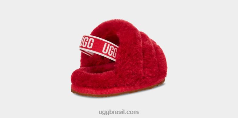 samba vermelho 4VTTD2217 UGG bebê fluff sim slide e lovey