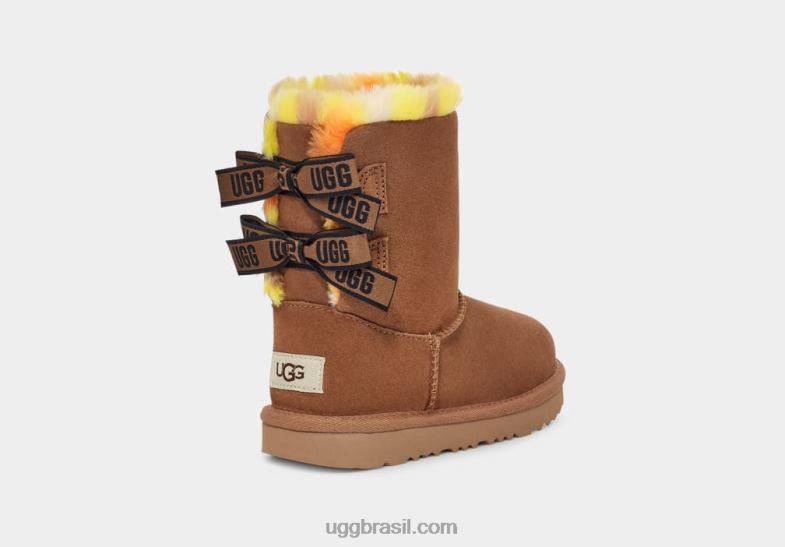 castanha 4VTTD1985 UGG crianças bailey bow xadrez punk