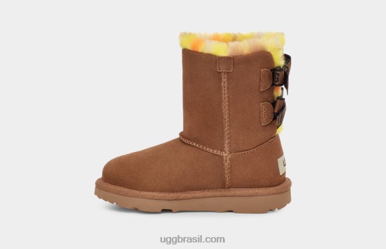 castanha 4VTTD1985 UGG crianças bailey bow xadrez punk