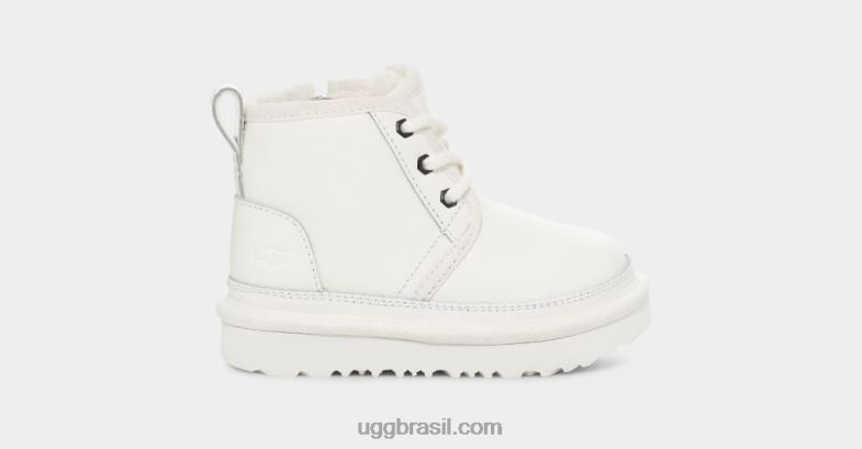 couro branco/branco 4VTTD311 UGG crianças couro neumel ii