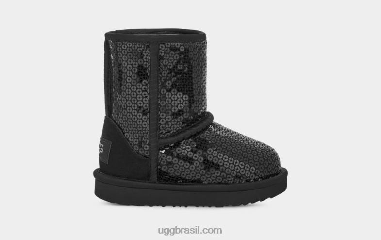 preto 4VTTD2093 UGG crianças lantejoulas grossas curtas clássicas
