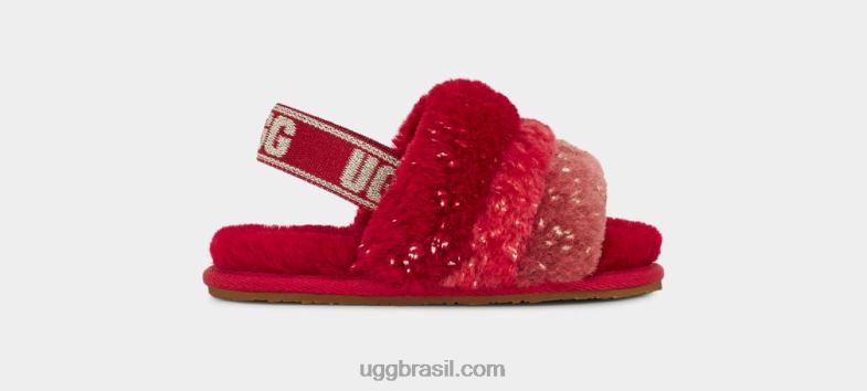 vermelho multi 4VTTD320 UGG crianças fluff sim brilho metálico