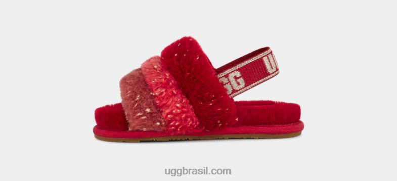 vermelho multi 4VTTD320 UGG crianças fluff sim brilho metálico