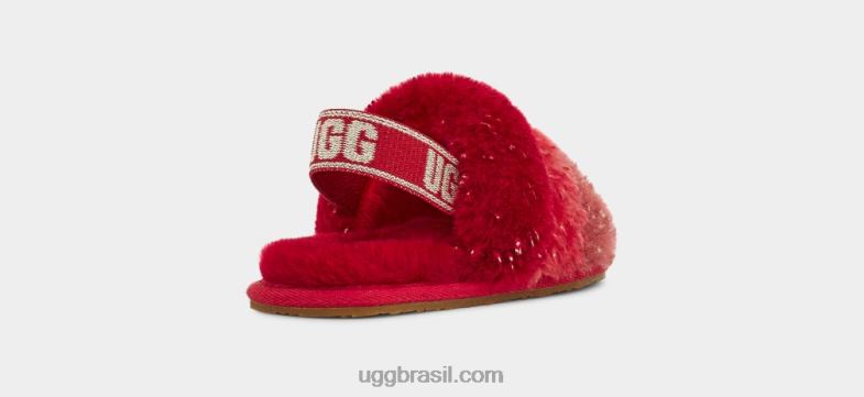 vermelho multi 4VTTD320 UGG crianças fluff sim brilho metálico