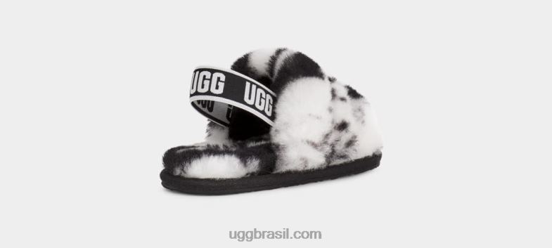 preto 4VTTD1997 UGG crianças fluff sim deslizar mármore