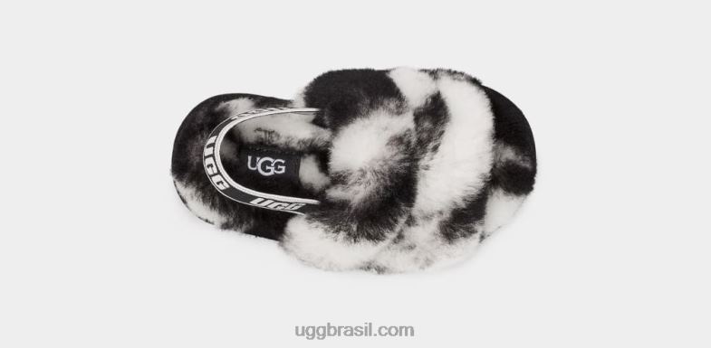 preto 4VTTD1997 UGG crianças fluff sim deslizar mármore