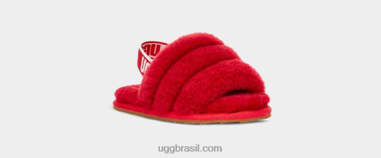samba vermelho 4VTTD1990 UGG crianças fofo sim deslize
