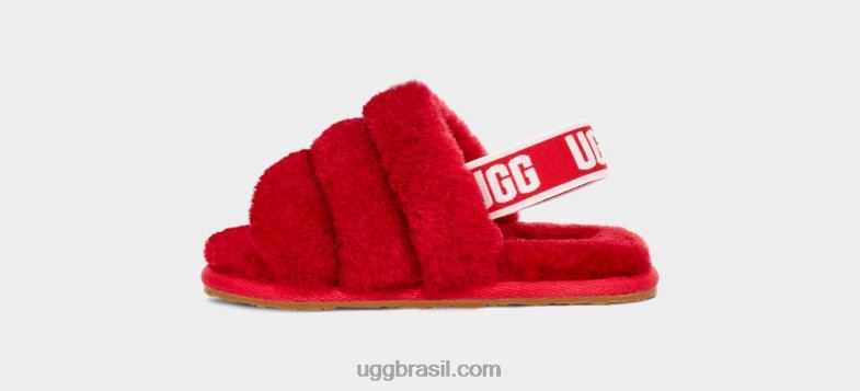 samba vermelho 4VTTD1990 UGG crianças fofo sim deslize
