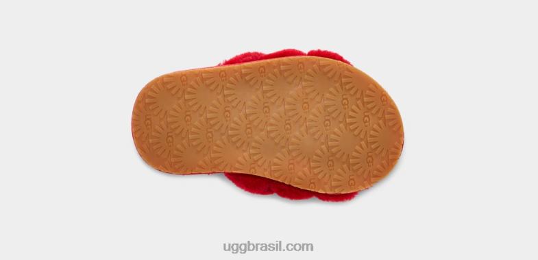 samba vermelho 4VTTD1990 UGG crianças fofo sim deslize