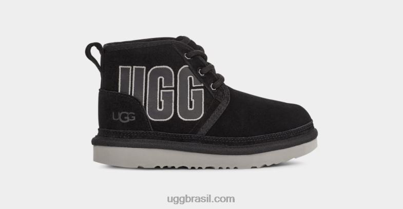 camurça preta/cinza 4VTTD1775 UGG crianças esboço gráfico neumel