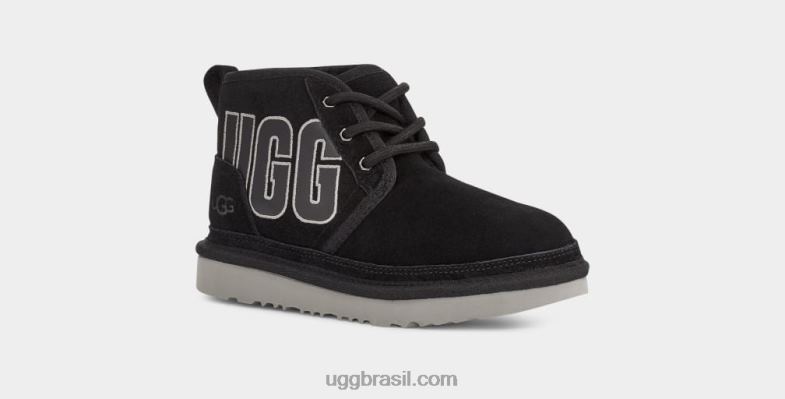 camurça preta/cinza 4VTTD1775 UGG crianças esboço gráfico neumel