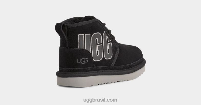 camurça preta/cinza 4VTTD1775 UGG crianças esboço gráfico neumel