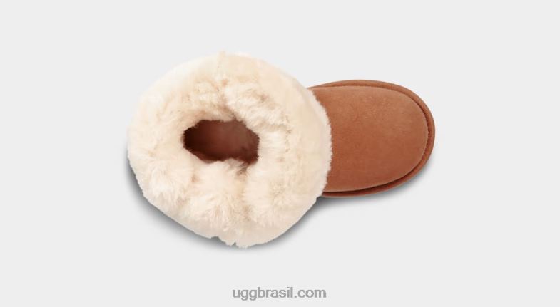 castanha 4VTTD1709 UGG crianças bota bailey button ii