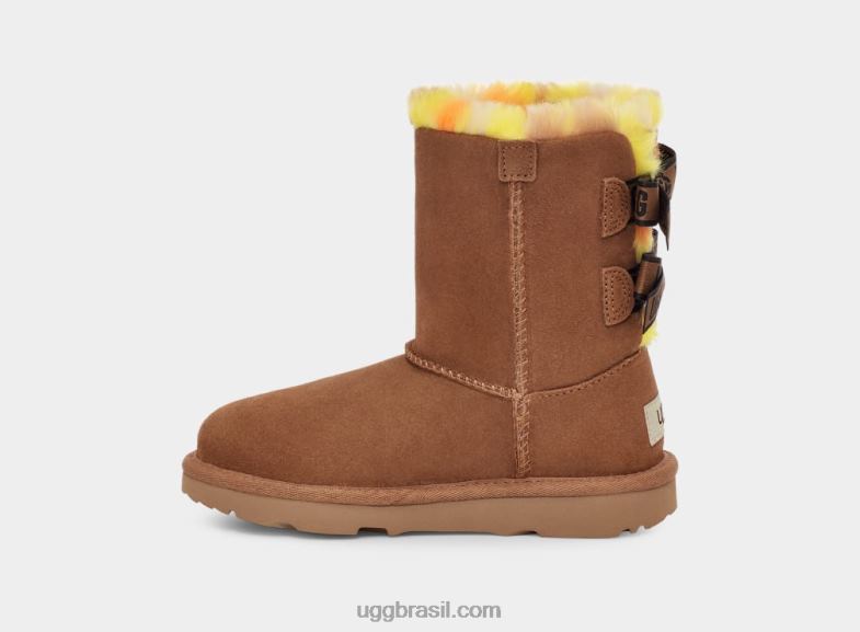 castanha 4VTTD1773 UGG crianças bailey bow xadrez punk