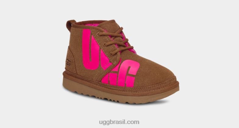 castanha/rosa caramelo 4VTTD1789 UGG crianças neumel chopd