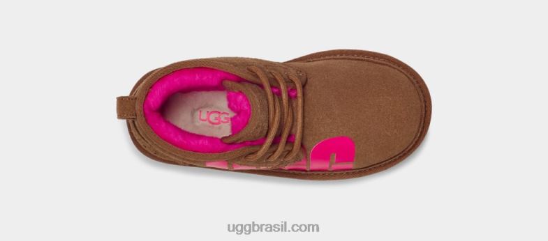 castanha/rosa caramelo 4VTTD1789 UGG crianças neumel chopd