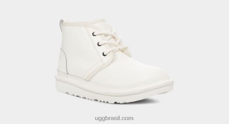 couro branco/branco 4VTTD2085 UGG crianças couro neumel ii