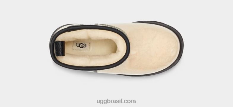 natural/preto 4VTTD1749 UGG crianças clássico claro mini ii