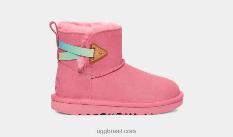 rosa rosa arco-íris 4VTTD253 UGG crianças arco-íris mini bailey flex