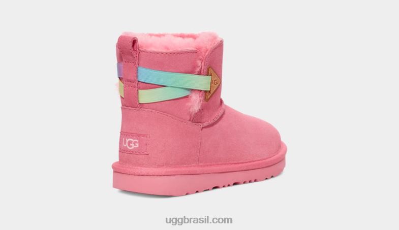 rosa rosa arco-íris 4VTTD253 UGG crianças arco-íris mini bailey flex
