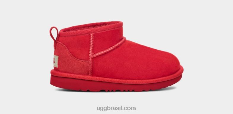 samba vermelho 4VTTD1738 UGG crianças clássico ultra mini