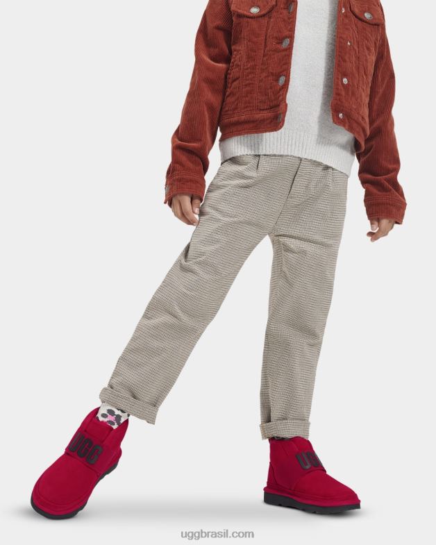 samba vermelho/preto 4VTTD249 UGG crianças gráfico neumel ii